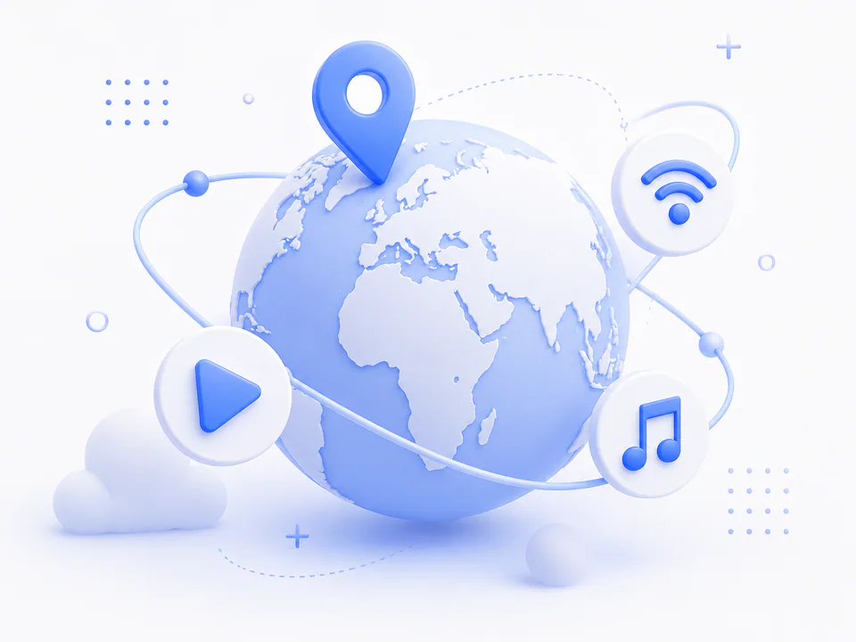 Global VPN route connecting an Android device with Belize