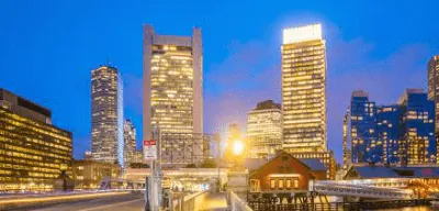 Boston skyline for the Massachusetts USA VPN location