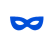 Blue private browsing mask icon
